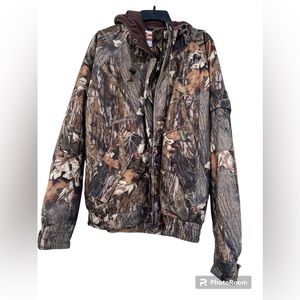 Gamehide Camo Mossy Oak Dry Plus Hooded Hunting Jacket size L outdoor